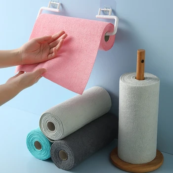 1 Roll Cleaning Towels cleaning Wipe Cloth Towel Rolls Microfiber Reusable Household Kitchen Cleaning 1 Roll of 20 Sheets 1