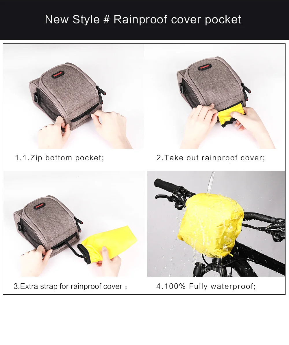Rhinowalk 2019 Multi-Functional New BIke handlebar Bag (10)