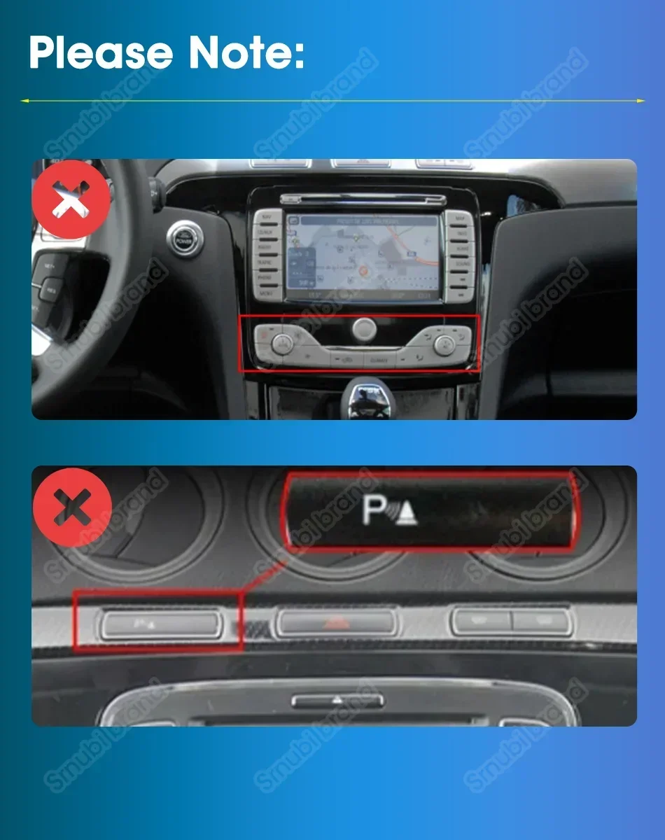 Srnubi Für Ford S-MAX 2007-2015 2 Din Auto Radio Drahtlose Carplay Android auto Multimedia Player Bluetooth Autoradio navigatore – Detail 1