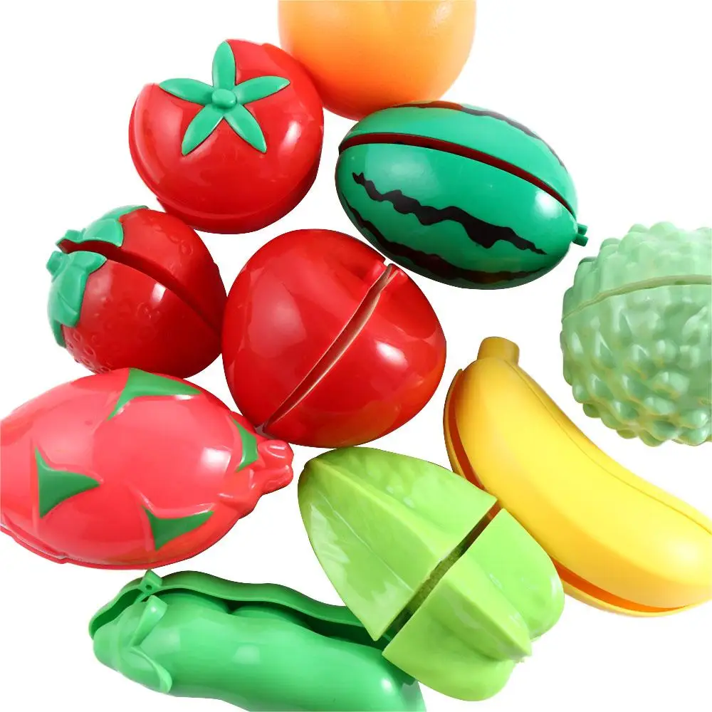 Simulation Kitchen Pretend Toy Cutting Fruit Vegetable Set Toy Cooking Interest Cultivation Montessori Educational Kids Gift