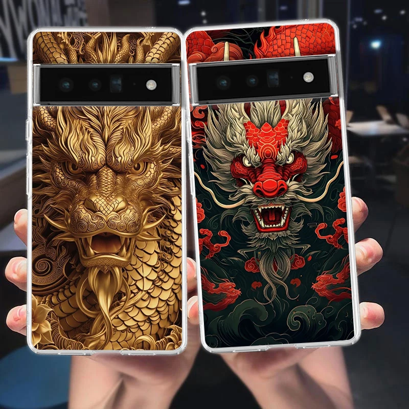 Cartoon Dragon Series Soft Clear TPU Transparent Phone Case