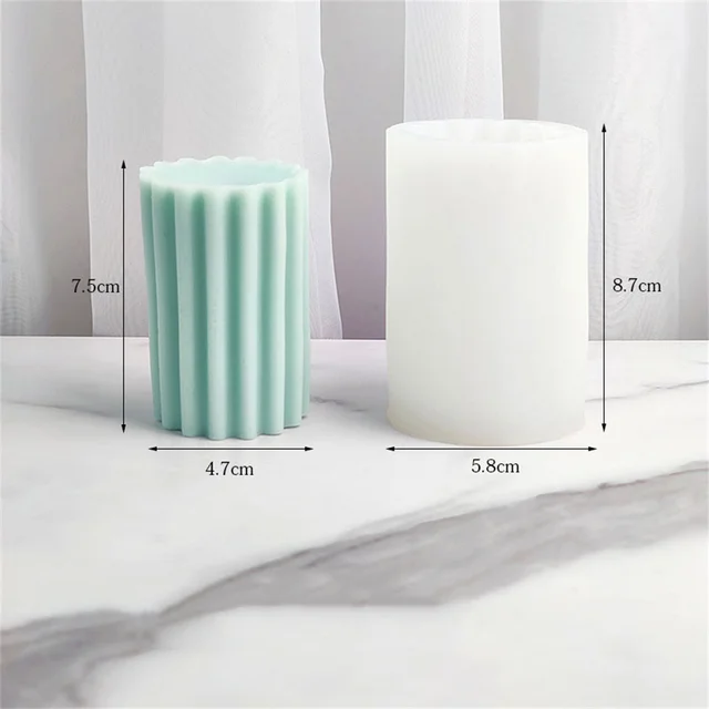 Multi-Style Cylindrical Magic Ball Candle Silicone Mold Yarn Striped Bubble Ball Gypsum Resin Soap Ice Cube Mold Home Decor Gift 5