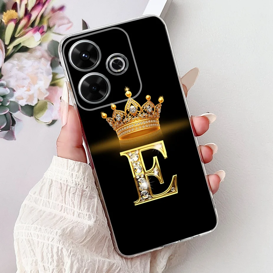 Stylish Clear Silicone TPU Phone Case with Letter Design