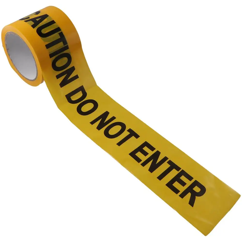 Yellow Caution Tape Roll Do Not Enter, Halloween Caution Tape Safety Barrier Hazard Warning Barricade for Danger/Hazardous
