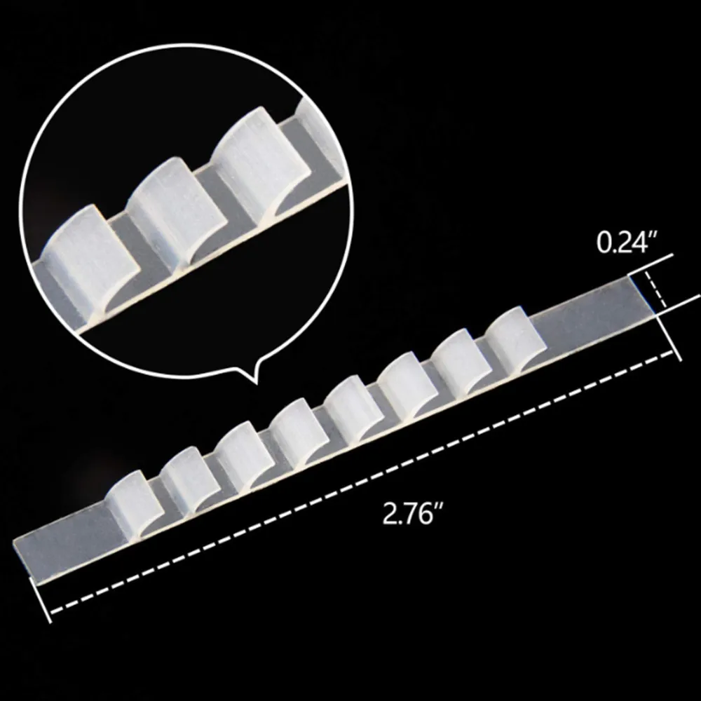 200pcs Clear Non-Slip Rubber Hanger Grips Hanger Strips Adhesive Clothes Grips Closet Accessories
