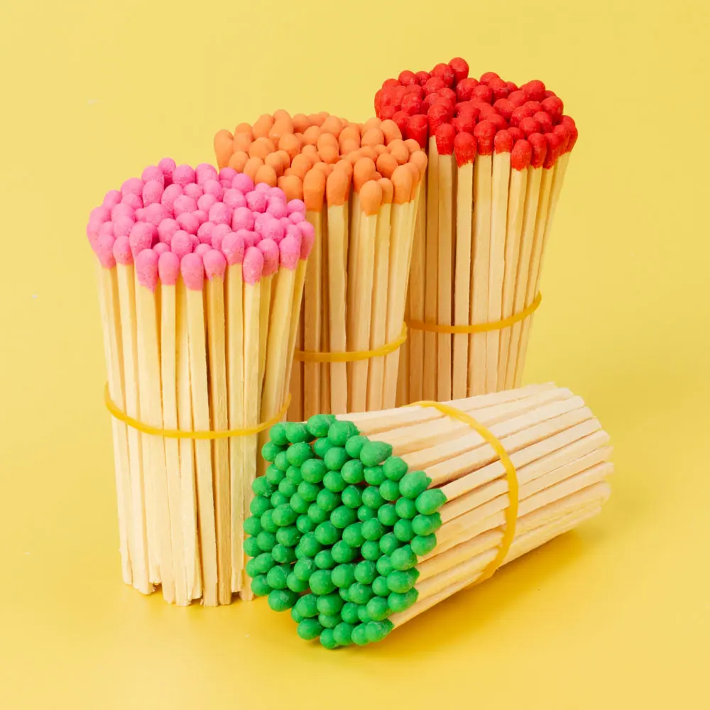 Bulk 3.75 Matches QTY: 100 to 15,000 Colored Matches Candle