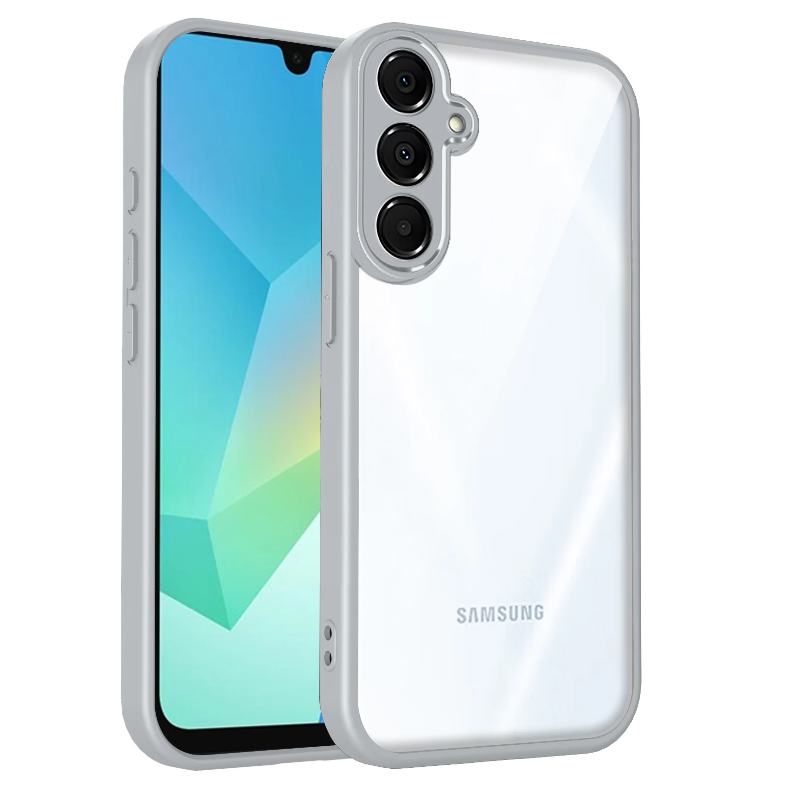 Enhanced Protective Clear Matte Back Cover with Air Cushion Silicon Bumper