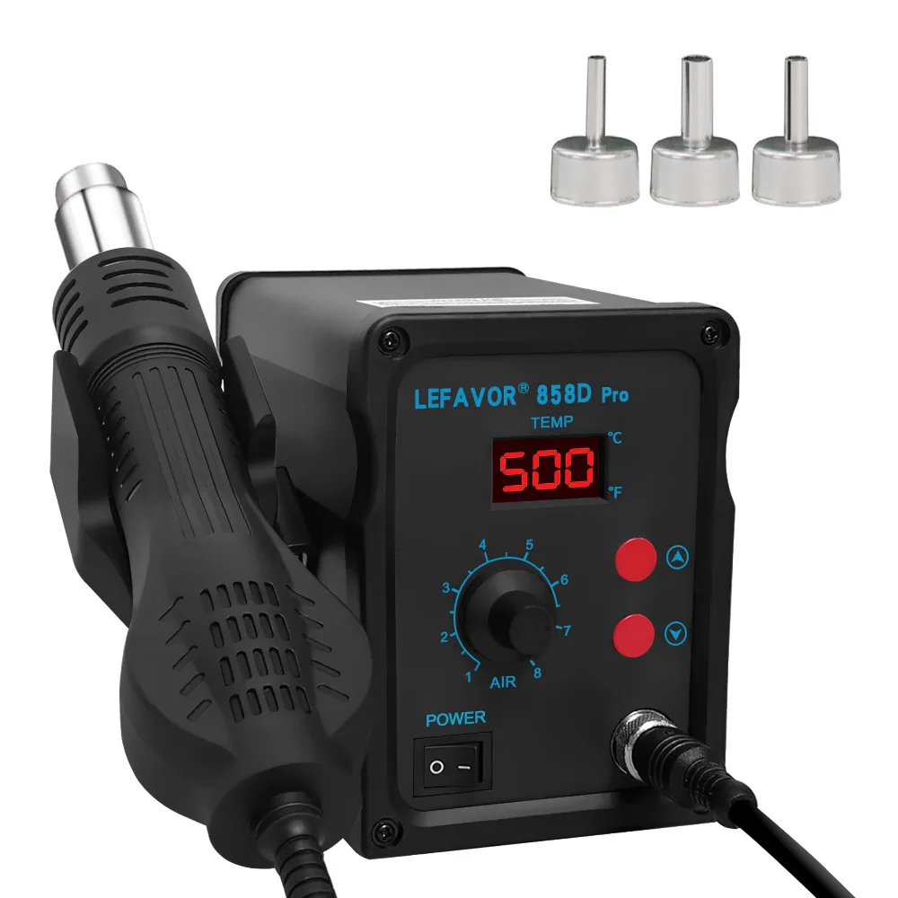 858D Hot Air Gun BGA Soldering Rework Station Blower Hair Dryer Hairdryer Soldering Heat Gun 220V 110V SMD SMT Welding Repair 2