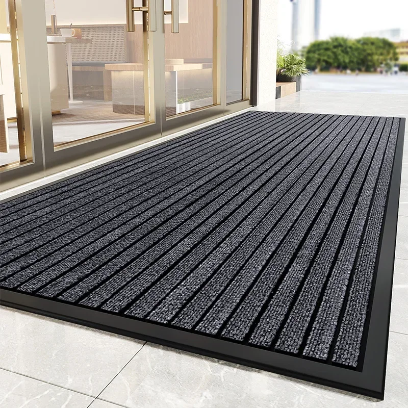 Large Thin Carpet for Mall Door Entrance Doormat Outdoor Indoor Floor Mat  Non Slip Living Room Rugs Grey Kitchen Mat Can Be Cut - AliExpress