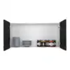 Napoles 39" W Double Door Wall Cabinet White - Black 5