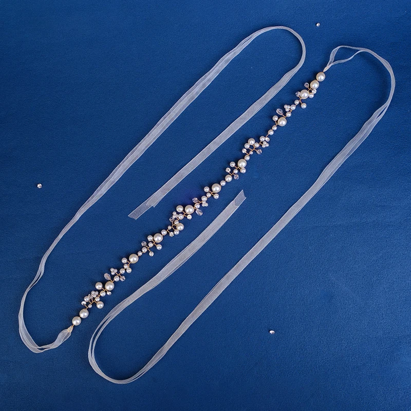 Miallo Elegant Women Handmade Pearl Crystal Belts for Women Accessories Dresses Waistband Bride Sash Jewelry Bridesmaid Gift