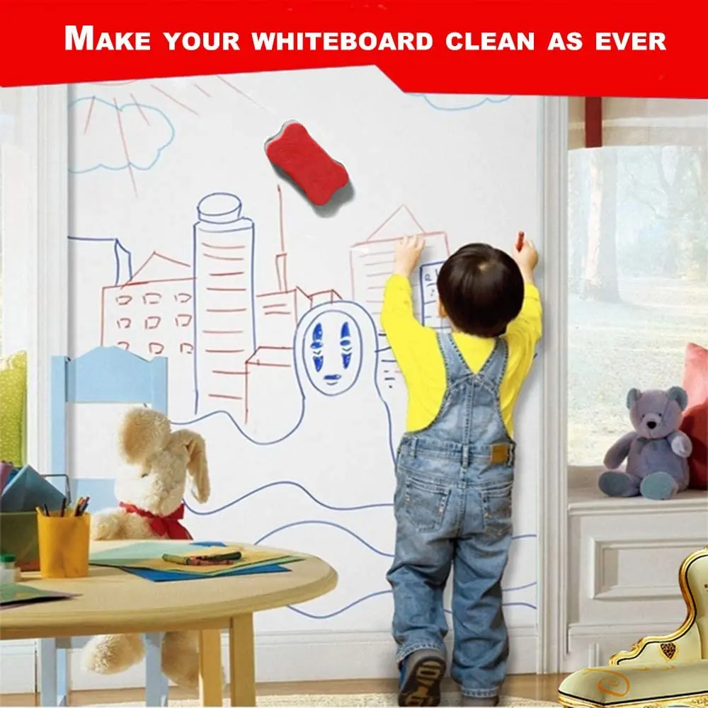 Magnetic Dry Erasers for Dry Erase Pens and Markers. Ideal for Kids, Home, School and Office