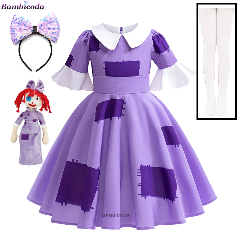 thumbnail image 1 of Disfraz de Cosplay de Anime Pomni The Amazing Digital Circus 2024, mono para niños, traje de Halloween, disfraz de Purim para niños, disfraz de dibujos animados para Cosplay, 1 of 5