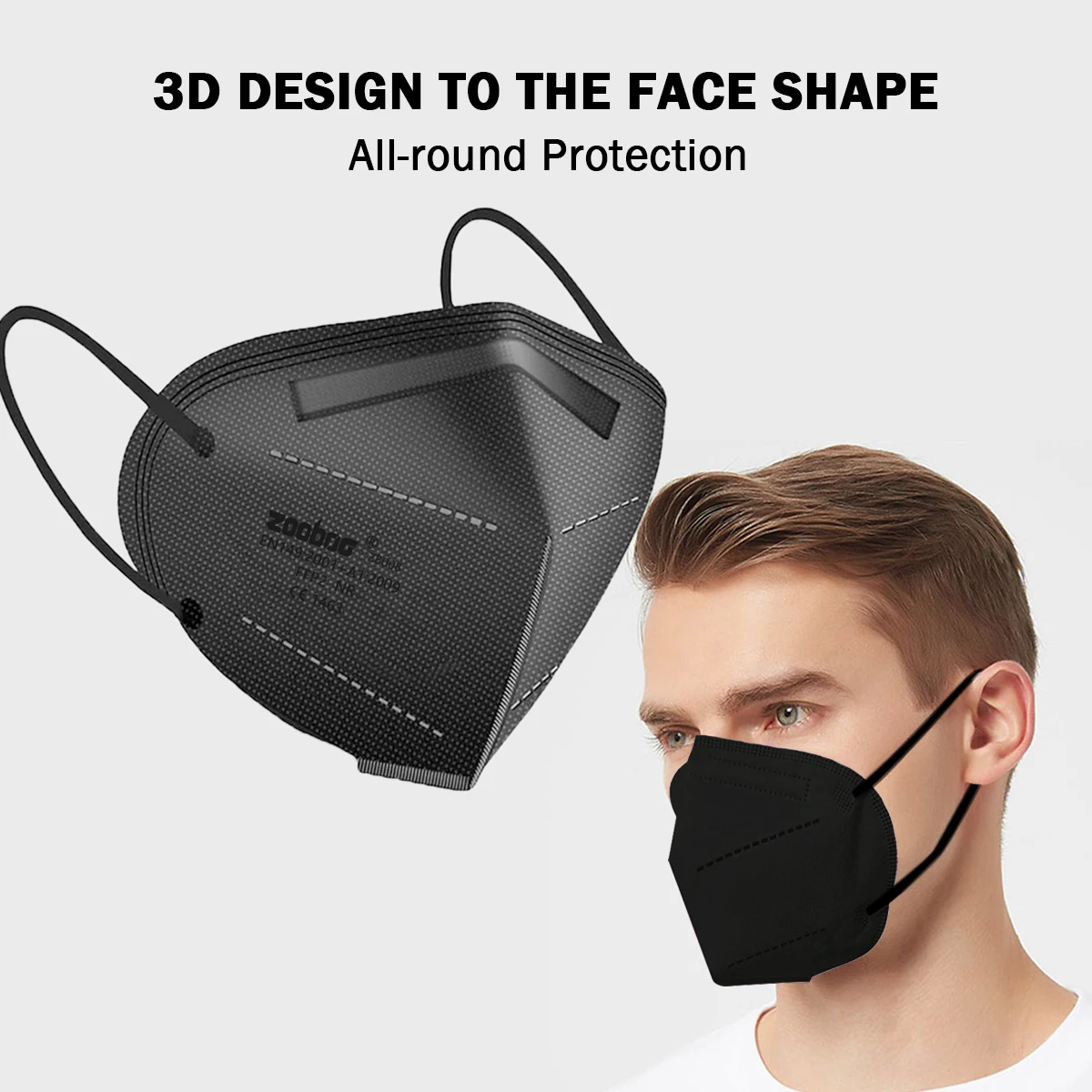 ZOOBOO Mascarillas ffp2 virus face mask 5 Layer FFP2Mask KN95 Filter Respirator FFP2MASK Protective Masken CE fpp2
