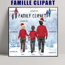 

Clipart Custom Prints Personalized Family Gifts Canvas Painting Poster Father Mother Son Daughter Canvas Painting Wall Pictures
