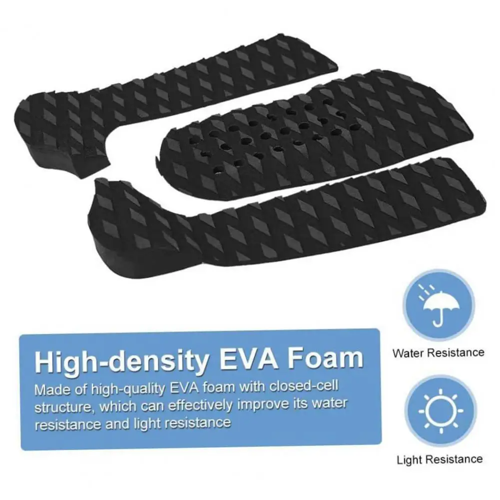 

Surfboard Pads 3Pcs/Set Durable Fine Workmanship EVA Anti-slip Surfboard Cushions Surfboard Supplies