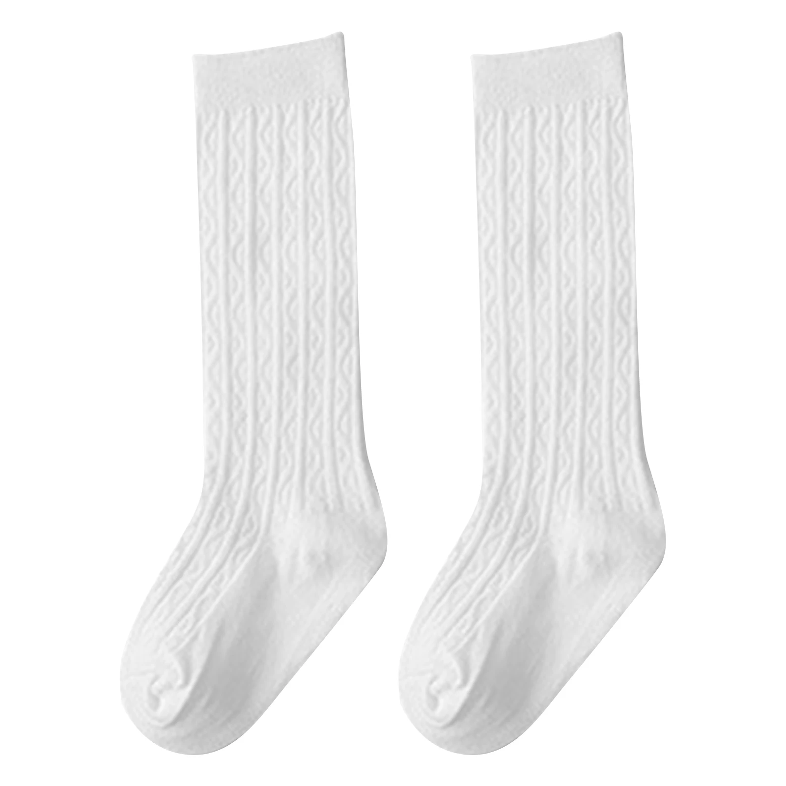 Cute Toddler Leg Warmers Soft Cotton Knit Knee High Anti-Slip Cozy Socks for Boys and Girls Pack of 2