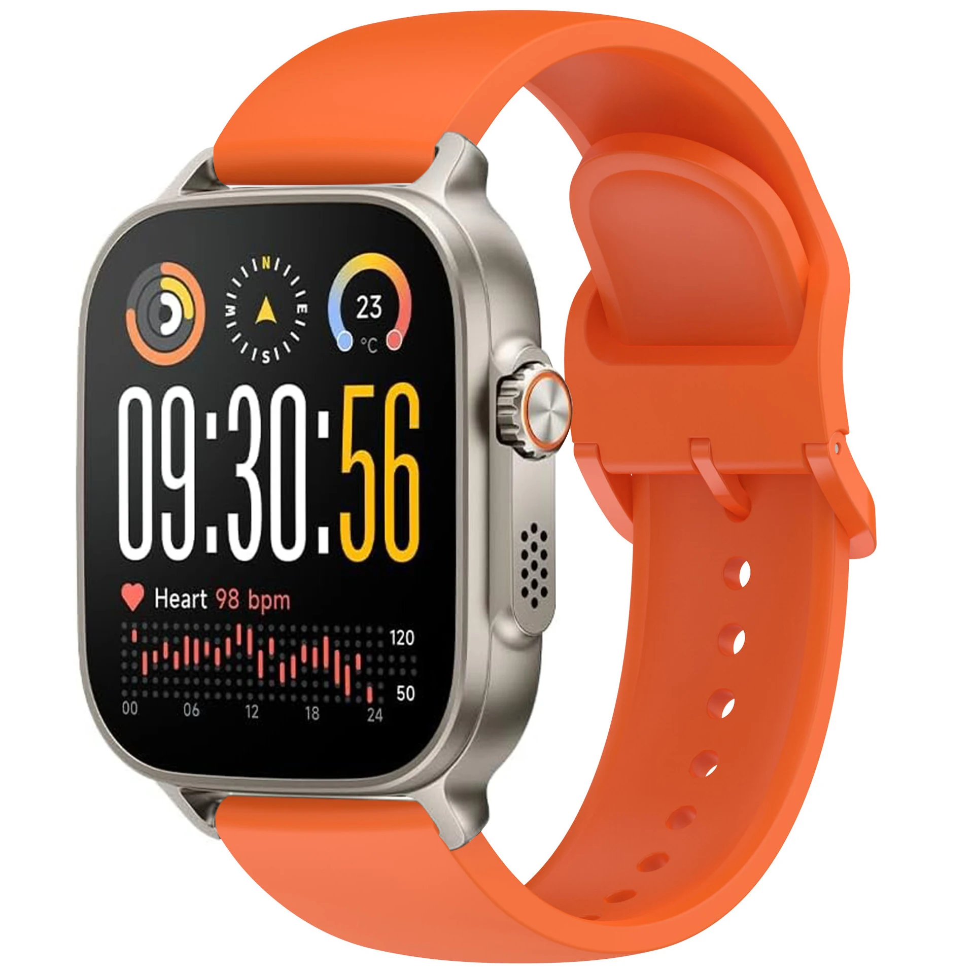 Silicone Sports Strap Bracelet - 22mm Watchband Accessory