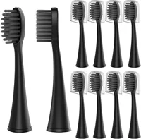 10pcs Replacement Toothbrush Heads Compatible with Burst Adult Electric Toothbrush for Seago S9 S1 S6 S8 S21 S26 S28 SG540 SG860 1