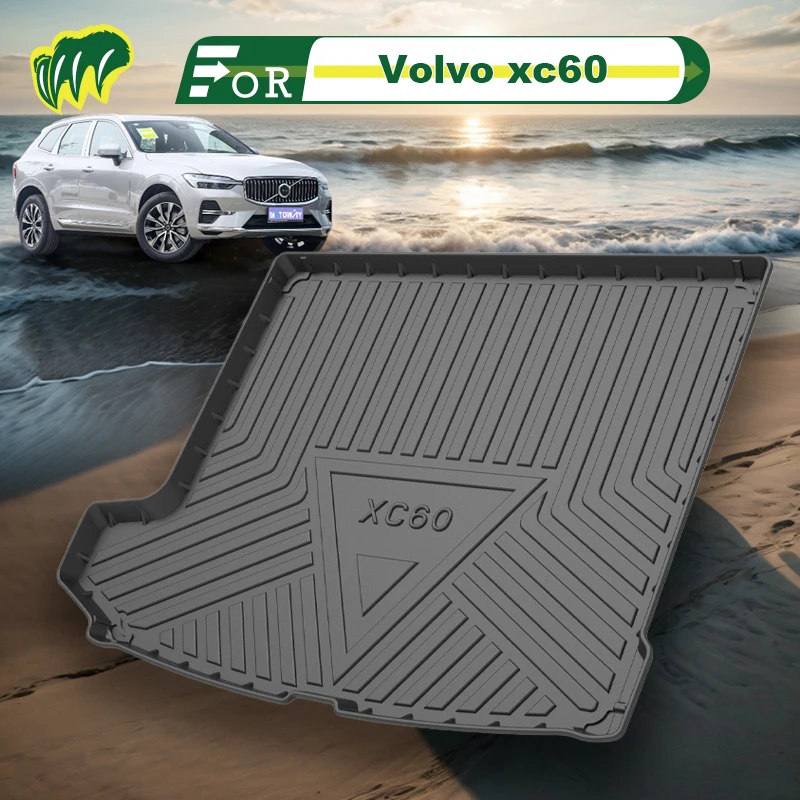 

For Volvo xc60 18 19 20 21 22 23 2011-2024 Custom Fit Car Trunk Mat All Season Cargo Mat 3D Shaped Laser Measured Trunk Liners
