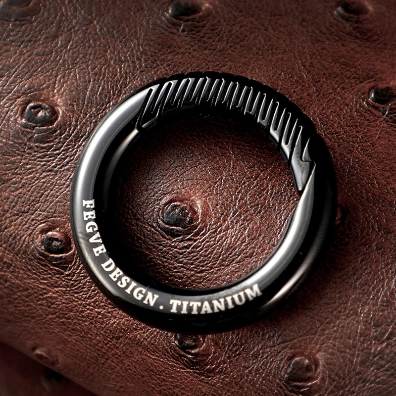 Sleek Black Titanium Luxury Keychain - Lightweight EDC Jewelry for Keyring Holder & Stylish Gift