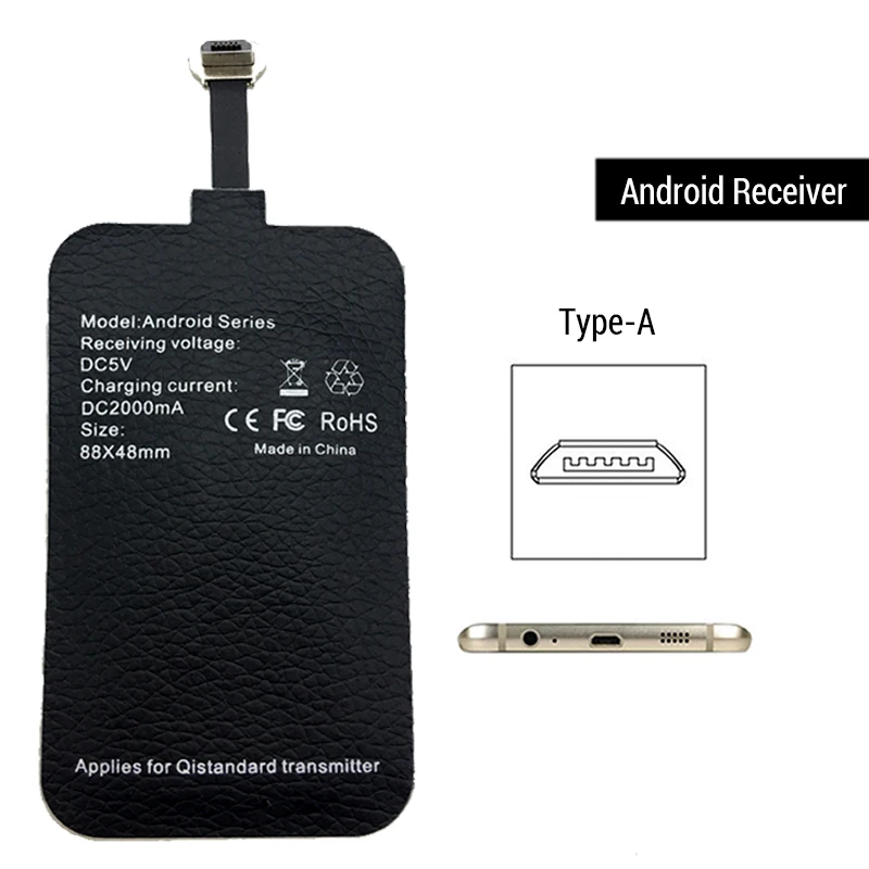 de Celular Tipo C Patch 2A Receptor de Carga Rápida