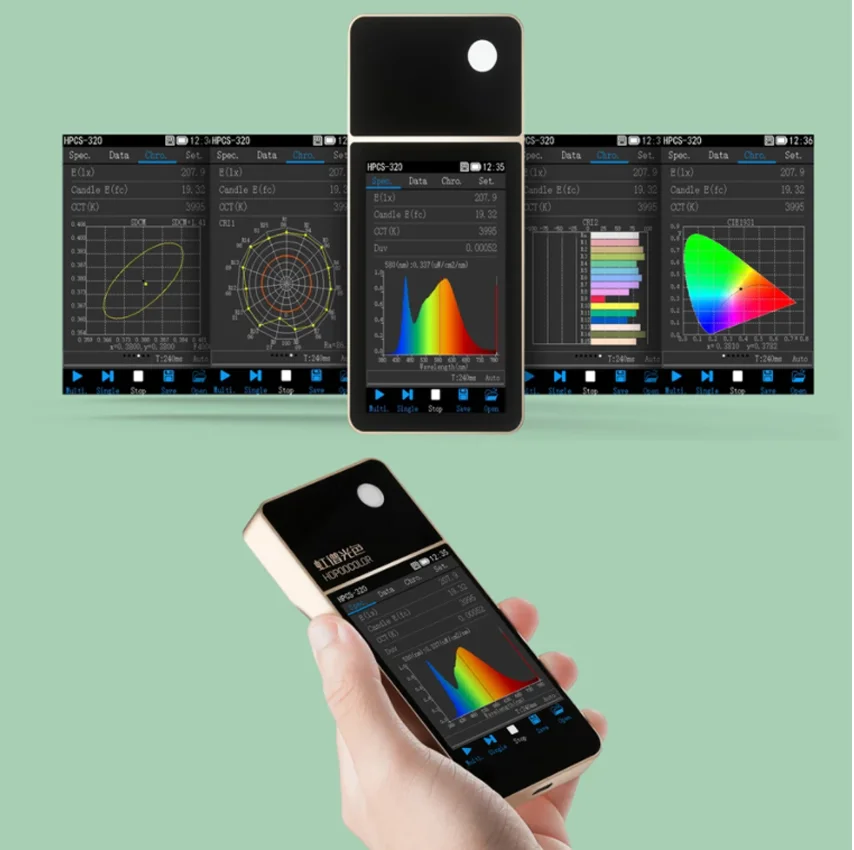 HPCS320 Cheap Spectrometer CCT CRI Meter Lux Photometer