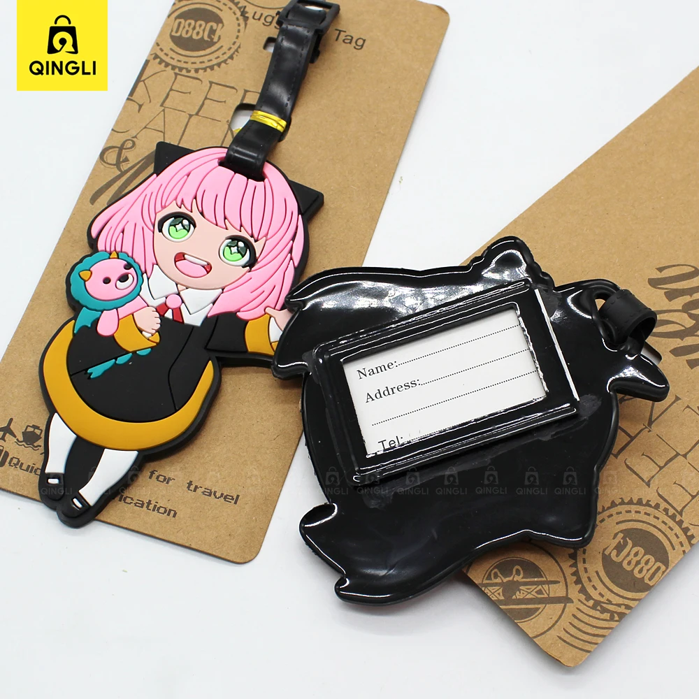 Japanese Manga Luggage Tag Kawaii Anya Girl Bag's Pendant Baggage
