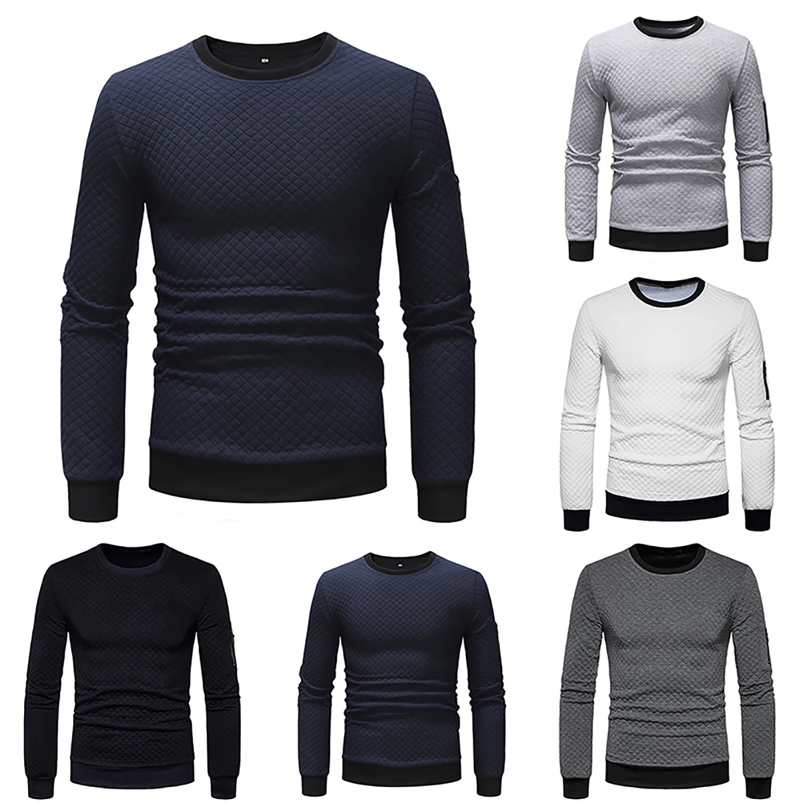 

Autumn Henley Shirt Long Sleeved Plaid Pullover Sweatshirt Top Coat Outerwear Outerwear Men Big And Tall Men'S Shirts Blusas Tee
