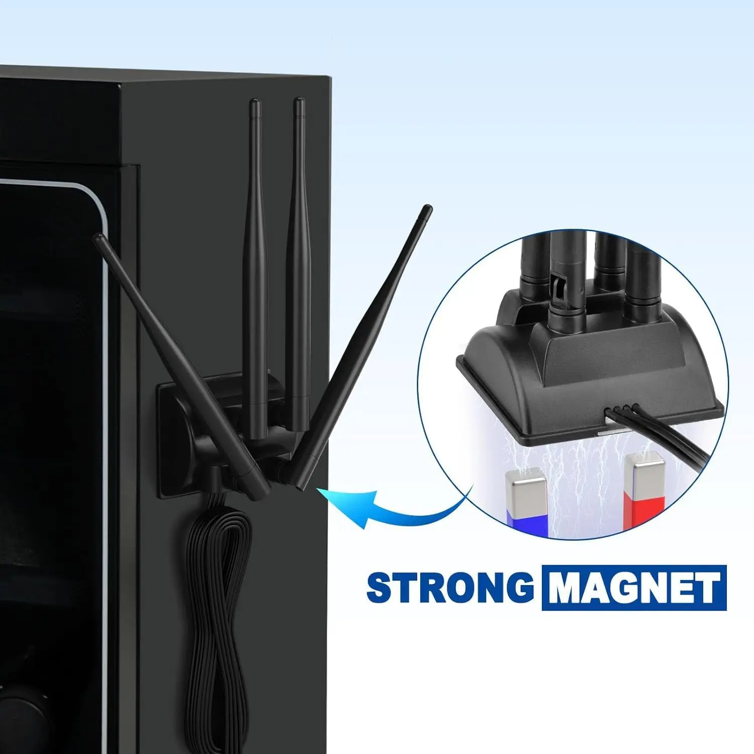 듀얼 밴드 WiFi6 안테나 2.4GHz 5GHz,4 RP-SMA 커넥터 PC 데스크탑 컴퓨터용 자기 베이스 PCIe 블루투스 카드 무선 라우터