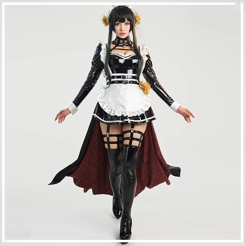 

Anime SPY Family Yor Forger Cosplay Costume Sexy Women Maid Outfit Halloween Party Unifrom Gift