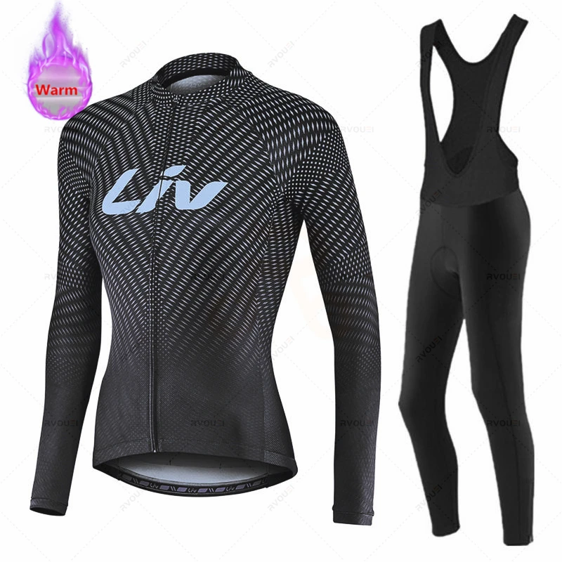Liv Women Team Winter Cycling Clothing Thermal Fleece Bicycle Jersey Set MTB Road Bike cycling jersey,cycling shirt,cycling suit,cycling jersey set