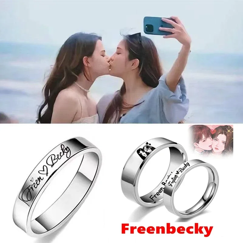 Freenbecky Same Support Ring Necklace Pink Theory Peripheral CP Couple Necklace Birthday Gift