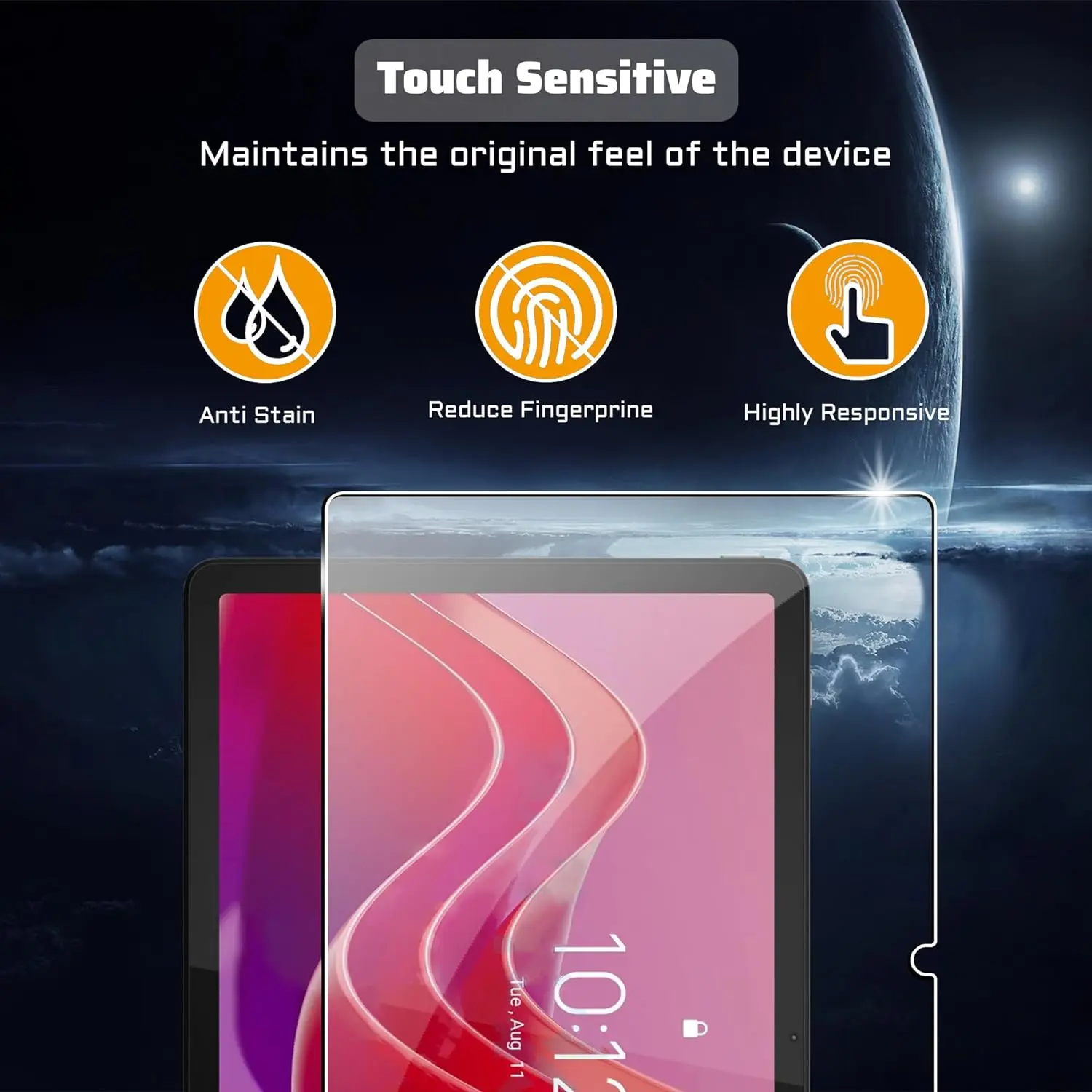 Premium Tempered Glass Screen Protector for 11-Inch Tablets - 2-Pack, HD Anti-Scratch Protective Film