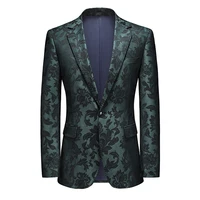 S-5XL High quality Men's fashion handsome Everything Business Everything Spring jacquard casual suit single West coat 1