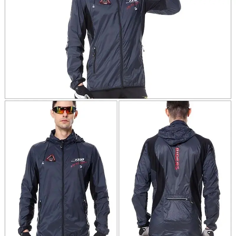 Ultra-light Hooded Bicycle Jacket Bike Windproof Coat Road MTB Aero Cycling Wind Coat Men Clothing Quick Dry Jersey Thin Jackets