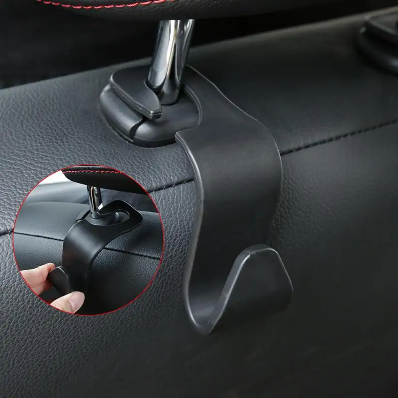 Car coat hanger Car hook 4/2/1 PCS Car Seat Back Hook Hanger Storage Bag Purse Clothes Coats Organizer Headrest Holder Car Interior Accessories