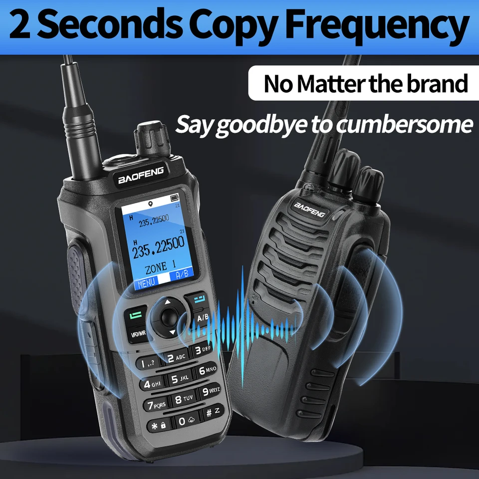 Baofeng-walkie-talkie UV-21 GPS,エアバンド,ワイヤレスコピー