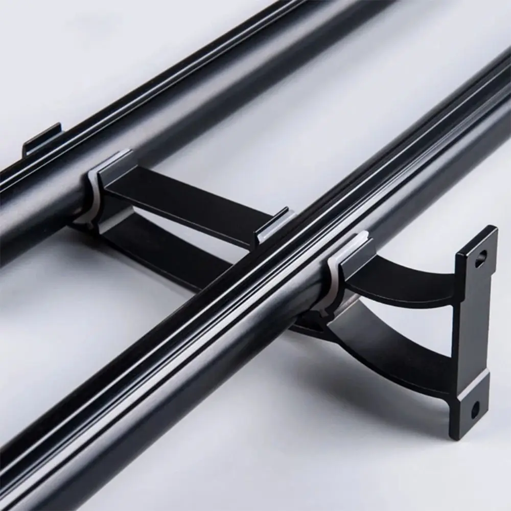 1Pc Double Curtain Rod Bracket Shower Curtain Pole Bracket Alloy Hanger Holder Side Top Mounted Rod Connector