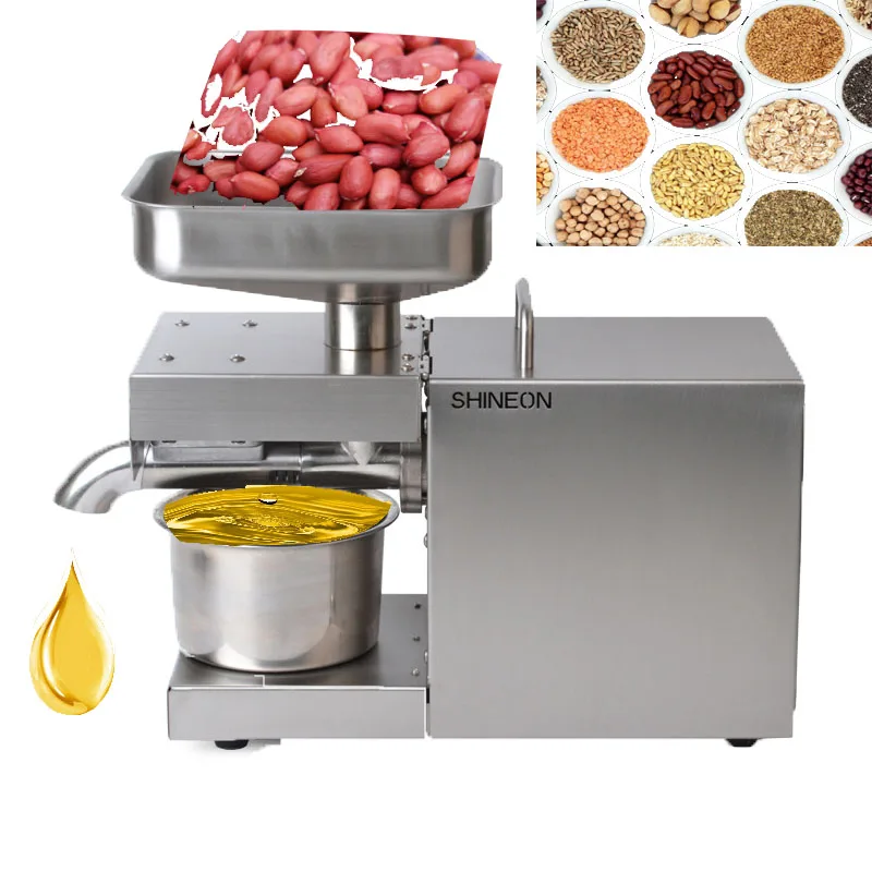 Automatic Stainless Steel Household and commercial integration Oil Press Peanut Sesame Flax Seed oil press |