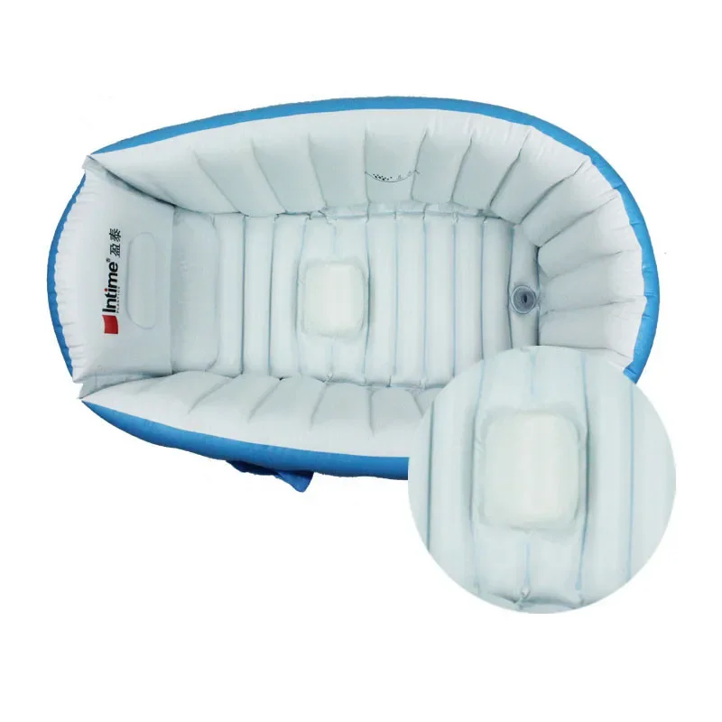 Portable bathtub inflatable Children bath tub bottom Cushion winner keep warm folding Baby Bathroom Use baby bath tub
