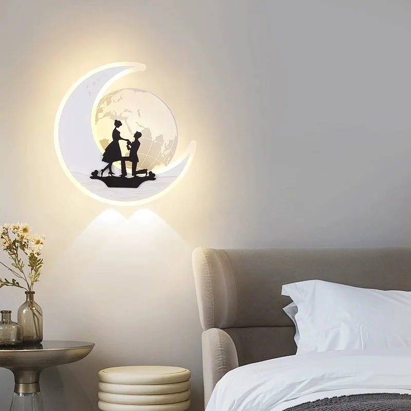 

Star sailboat windmill deer pattern wall lamp bedroom bedside lamp children's room staircase wall lamps