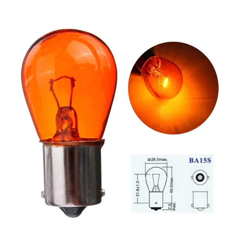 Multicolor Halogen Bulbs, 12V 21W, Set of 2 – Versatile Lighting for Brake, Turn, DRL, and Reverse Lights