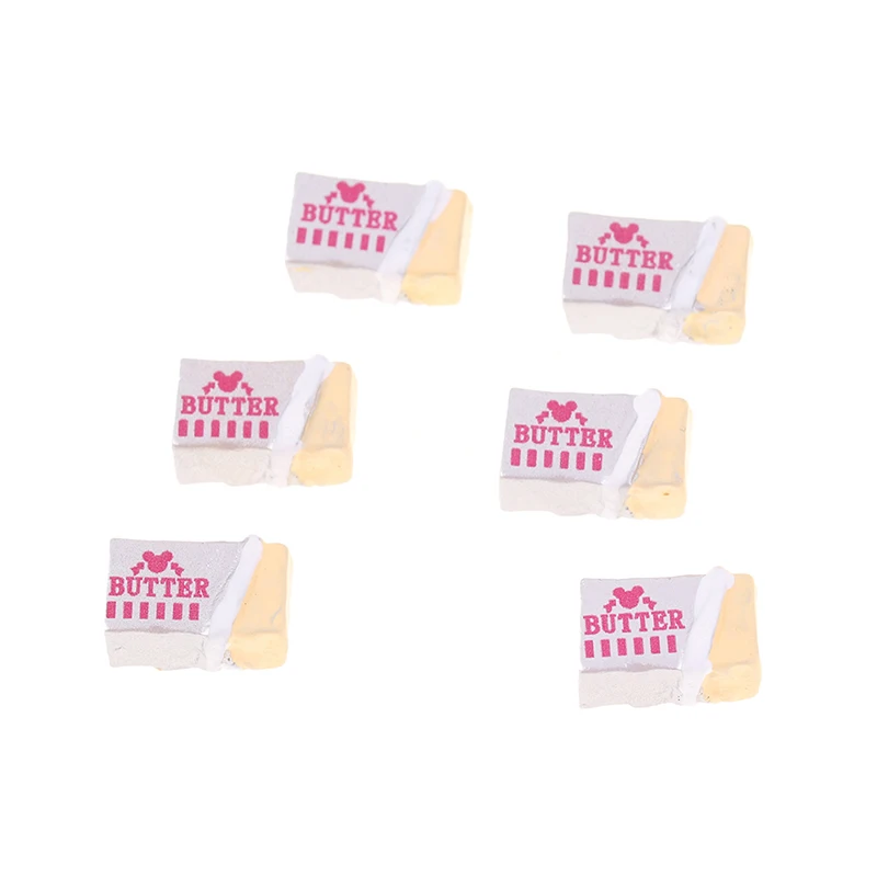 6Pcs 1/12 Dollhouse Simulation Food Butter Miniature Pretend Play Kitchen Diy Bread Set Toy 5