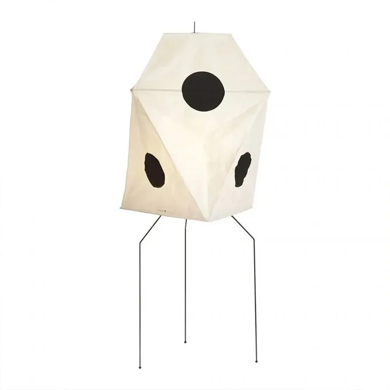 Ryori Noguchi 일본 미술 LED 전구, 웨이브 도트 플로어 페이퍼, 레트로 크리에이티브 맞춤형 디자인, 침실 선 페이퍼 라이트