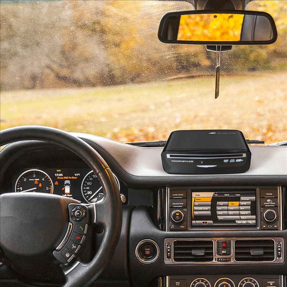 External Car DVD CD Player For MP5, LED TV, PC and Most Cars As Tesla Model 3 2019-2021 Portable CD Player with USB Power — view 2