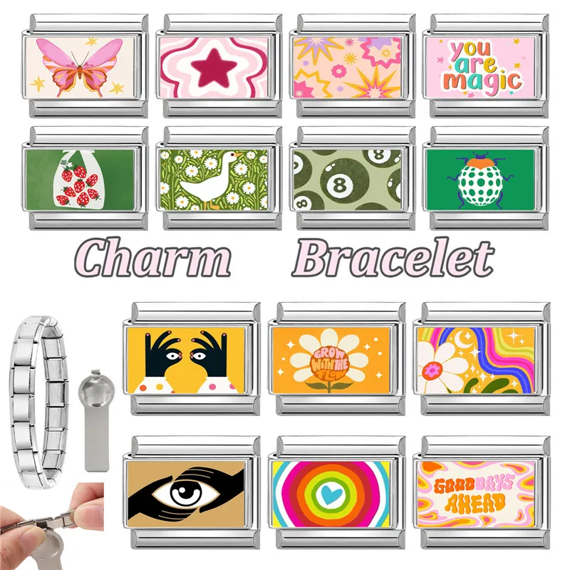 Creative Italian Charm Bracelet Women DIY Fashion Jewelry