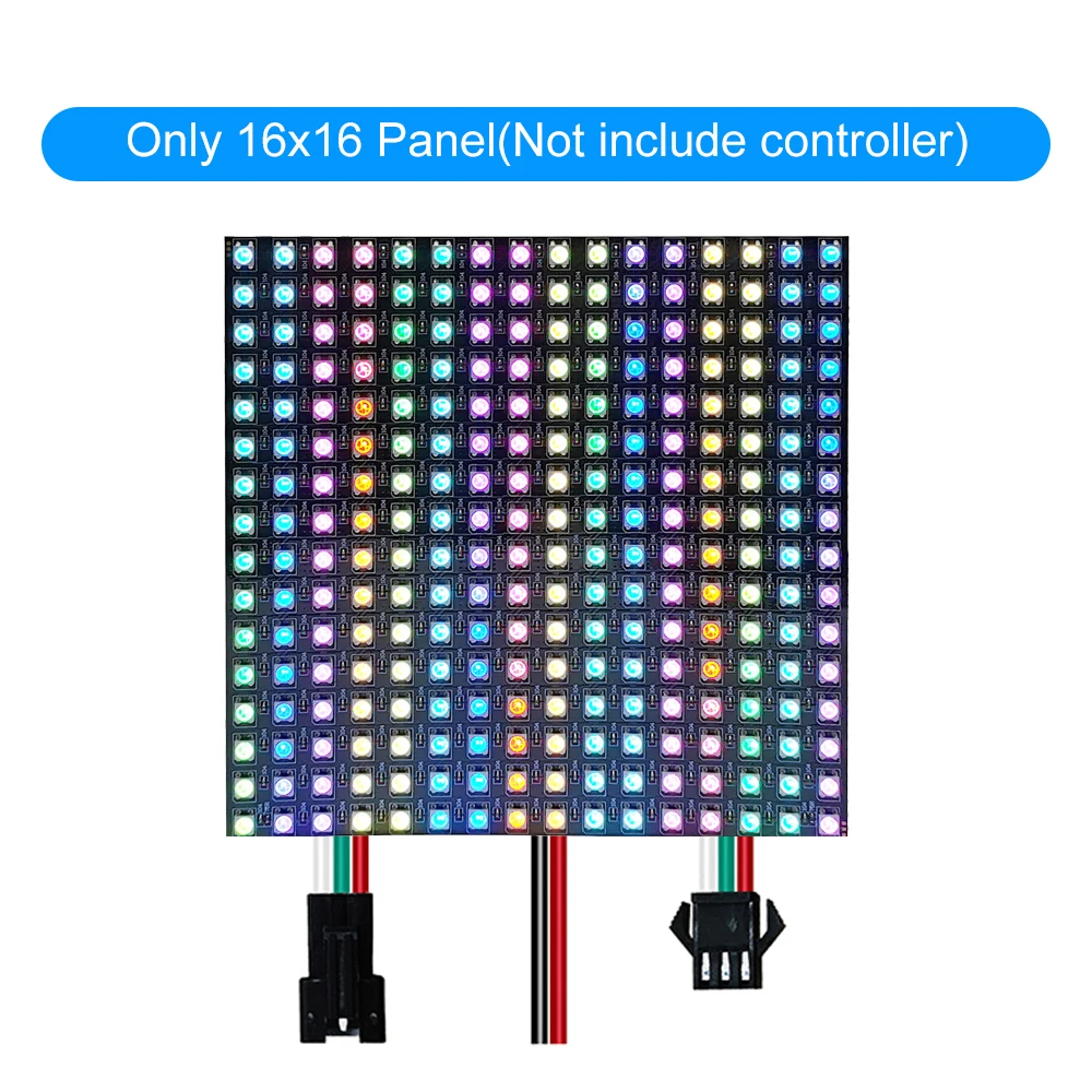 Array LED WS2812B 8x32 Matrice LED Flessibile RGB WS2812B 8x32 (256 LED) - Indirizzabile, Compatibile Con NeoPixel Matrice LED Angolo 120 Gradi