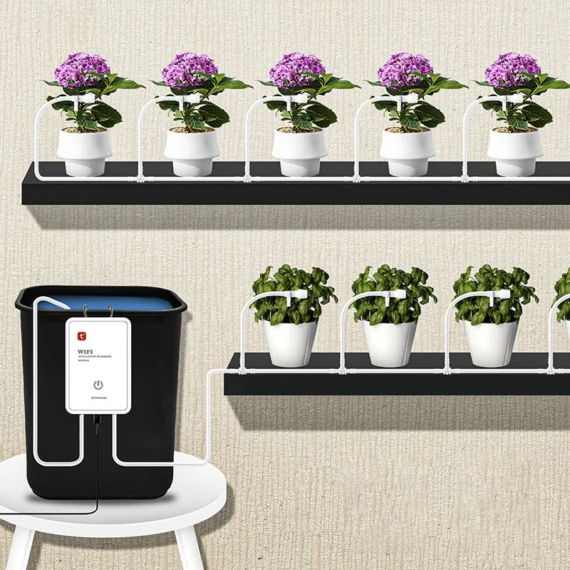 

Plants Automatic Watering Device WIFI Mobile APP Remote Control Smart Garden Drip Irrigation Watering System Kit