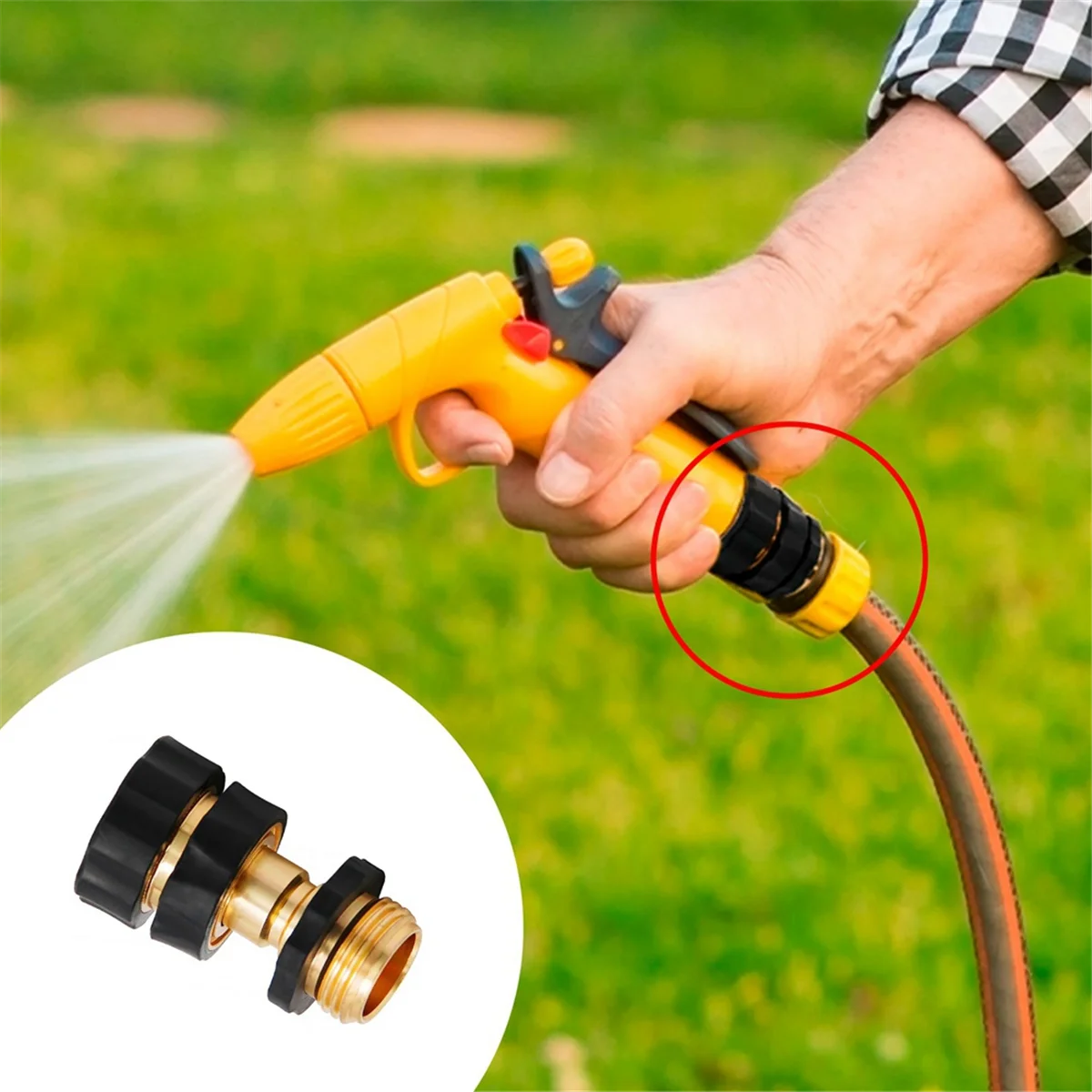 3/4 Inch Garden Hose Quick Connect,Garden Hose Fittings,Male and Female Water Quick Release Hose Connector,6 Set 3